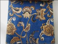 中国蓝窗帘布古典色织大提花窗帘布